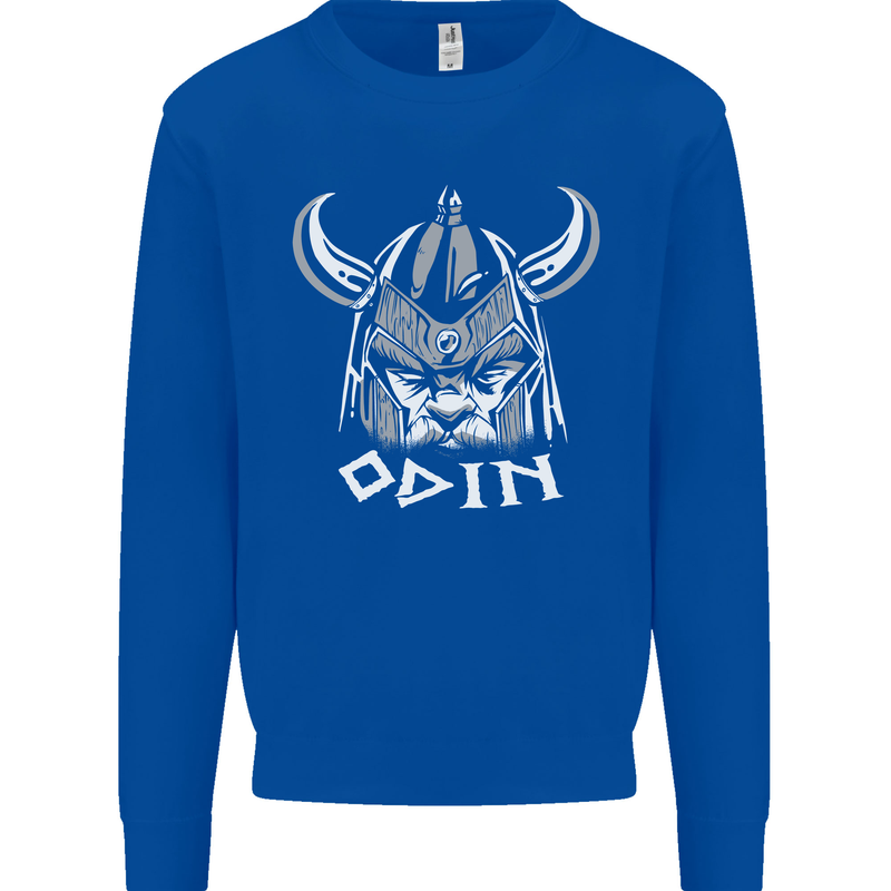 Odin Viking God Warrior Valhalla Norse Gym Mens Sweatshirt Jumper Royal Blue