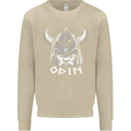Odin Viking God Warrior Valhalla Norse Gym Mens Sweatshirt Jumper Sand