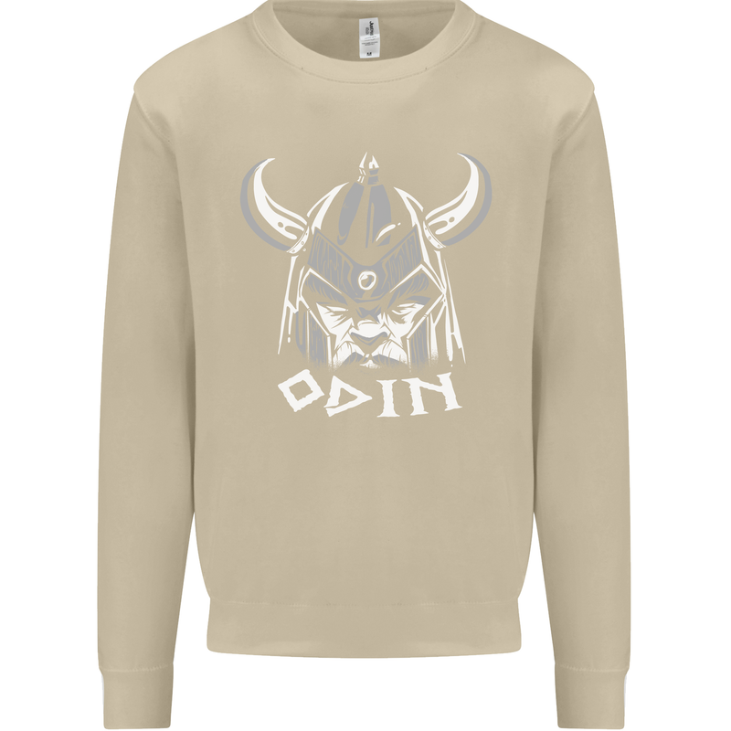 Odin Viking God Warrior Valhalla Norse Gym Mens Sweatshirt Jumper Sand
