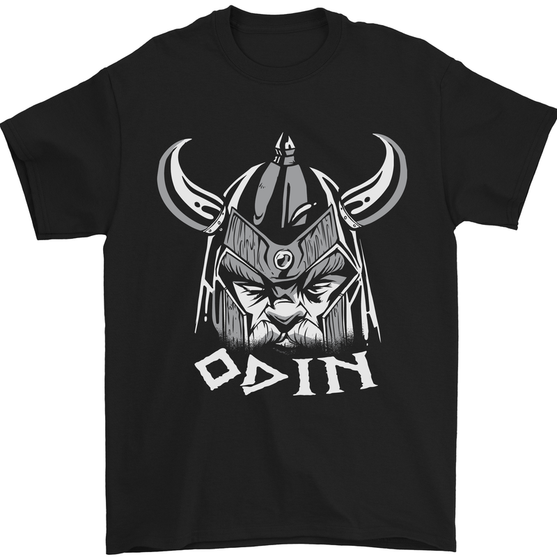Odin Viking God Warrior Valhalla Norse Gym Mens T-Shirt Cotton Gildan Black