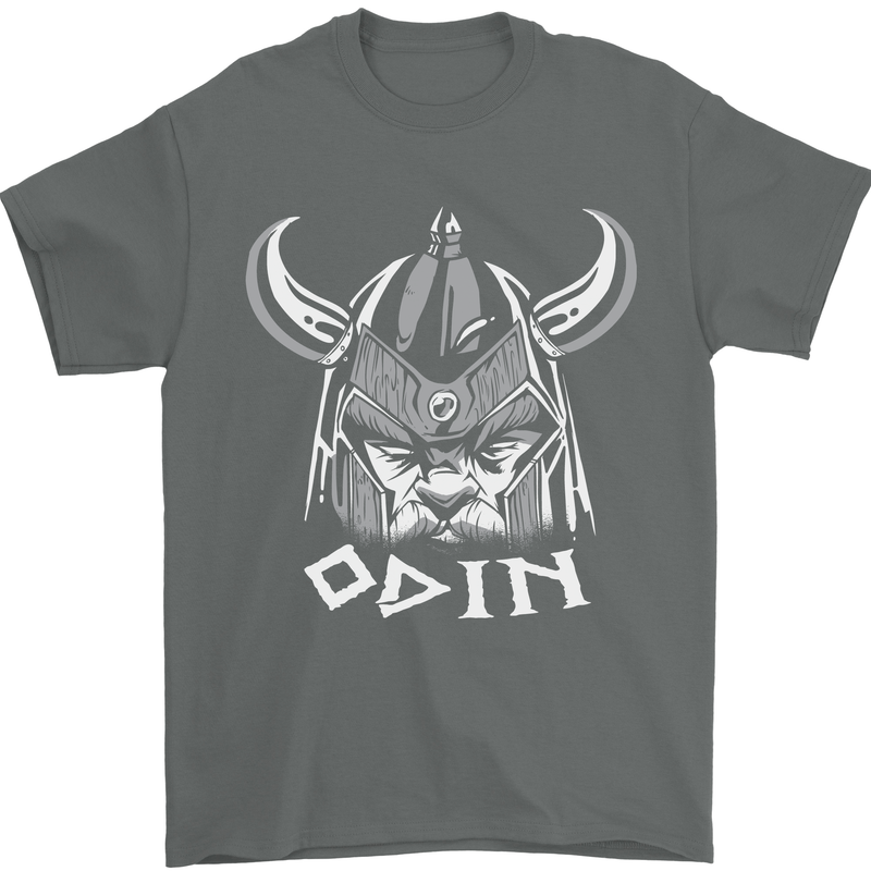 Odin Viking God Warrior Valhalla Norse Gym Mens T-Shirt Cotton Gildan Charcoal