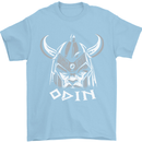 Odin Viking God Warrior Valhalla Norse Gym Mens T-Shirt Cotton Gildan Light Blue