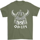 Odin Viking God Warrior Valhalla Norse Gym Mens T-Shirt Cotton Gildan Military Green