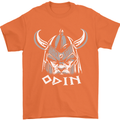 Odin Viking God Warrior Valhalla Norse Gym Mens T-Shirt Cotton Gildan Orange