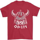Odin Viking God Warrior Valhalla Norse Gym Mens T-Shirt Cotton Gildan Red