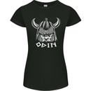 Odin Viking God Warrior Valhalla Norse Gym Womens Petite Cut T-Shirt Black