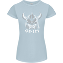 Odin Viking God Warrior Valhalla Norse Gym Womens Petite Cut T-Shirt Light Blue