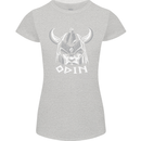 Odin Viking God Warrior Valhalla Norse Gym Womens Petite Cut T-Shirt Sports Grey