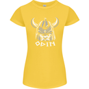 Odin Viking God Warrior Valhalla Norse Gym Womens Petite Cut T-Shirt Yellow