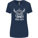 Odin Viking God Warrior Valhalla Norse Gym Womens Wider Cut T-Shirt Navy Blue