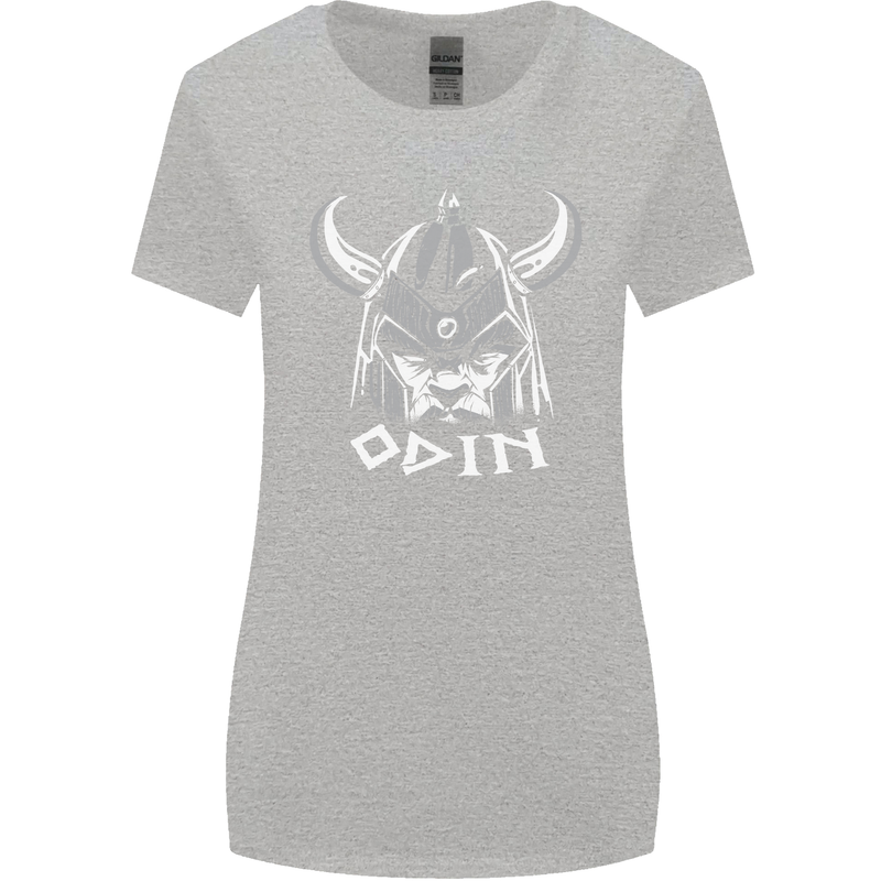 Odin Viking God Warrior Valhalla Norse Gym Womens Wider Cut T-Shirt Sports Grey
