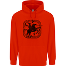 Odin Wotan Vikings Valhalla Norse Mythology Childrens Kids Hoodie Bright Red