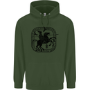 Odin Wotan Vikings Valhalla Norse Mythology Childrens Kids Hoodie Forest Green