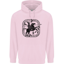 Odin Wotan Vikings Valhalla Norse Mythology Childrens Kids Hoodie Light Pink