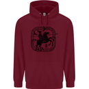 Odin Wotan Vikings Valhalla Norse Mythology Childrens Kids Hoodie Maroon