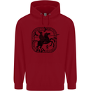 Odin Wotan Vikings Valhalla Norse Mythology Childrens Kids Hoodie Red
