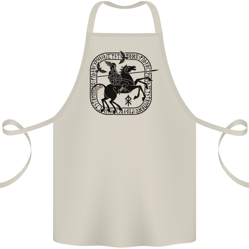 Odin Wotan Vikings Valhalla Norse Mythology Cotton Apron 100% Organic Natural