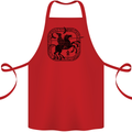 Odin Wotan Vikings Valhalla Norse Mythology Cotton Apron 100% Organic Red