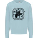 Odin Wotan Vikings Valhalla Norse Mythology Kids Sweatshirt Jumper Light Blue
