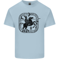 Odin Wotan Vikings Valhalla Norse Mythology Mens Cotton T-Shirt Tee Top Light Blue