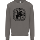 Odin Wotan Vikings Valhalla Norse Mythology Mens Sweatshirt Jumper Charcoal