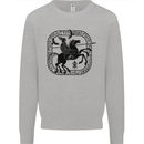 Odin Wotan Vikings Valhalla Norse Mythology Mens Sweatshirt Jumper Sports Grey