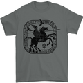Odin Wotan Vikings Valhalla Norse Mythology Mens T-Shirt Cotton Gildan Charcoal