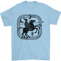 Odin Wotan Vikings Valhalla Norse Mythology Mens T-Shirt Cotton Gildan Light Blue