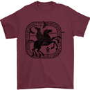 Odin Wotan Vikings Valhalla Norse Mythology Mens T-Shirt Cotton Gildan Maroon