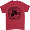 Odin Wotan Vikings Valhalla Norse Mythology Mens T-Shirt Cotton Gildan Red