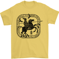 Odin Wotan Vikings Valhalla Norse Mythology Mens T-Shirt Cotton Gildan Yellow