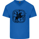Odin Wotan Vikings Valhalla Norse Mythology Mens V-Neck Cotton T-Shirt Royal Blue