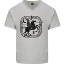 Odin Wotan Vikings Valhalla Norse Mythology Mens V-Neck Cotton T-Shirt Sports Grey