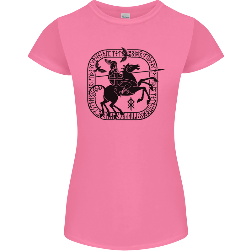 Odin Wotan Vikings Valhalla Norse Mythology Womens Petite Cut T-Shirt Azalea
