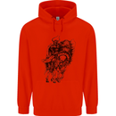 Odin the Viking on Horseback Valhalla Gods Childrens Kids Hoodie Bright Red