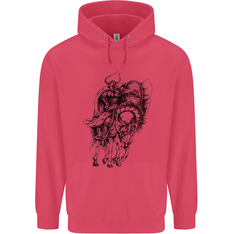 Odin the Viking on Horseback Valhalla Gods Childrens Kids Hoodie Heliconia