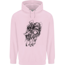 Odin the Viking on Horseback Valhalla Gods Childrens Kids Hoodie Light Pink