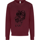 Odin the Viking on Horseback Valhalla Gods Kids Sweatshirt Jumper Maroon