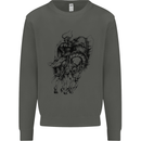 Odin the Viking on Horseback Valhalla Gods Kids Sweatshirt Jumper Storm Grey