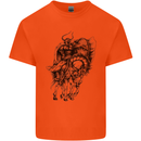 Odin the Viking on Horseback Valhalla Gods Kids T-Shirt Childrens Orange