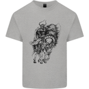 Odin the Viking on Horseback Valhalla Gods Kids T-Shirt Childrens Sports Grey
