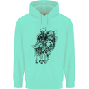 Odin the Viking on Horseback Valhalla Gods Mens 80% Cotton Hoodie Peppermint