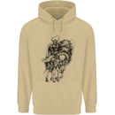 Odin the Viking on Horseback Valhalla Gods Mens 80% Cotton Hoodie Sand