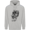 Odin the Viking on Horseback Valhalla Gods Mens 80% Cotton Hoodie Sports Grey