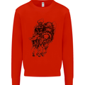 Odin the Viking on Horseback Valhalla Gods Mens Sweatshirt Jumper Bright Red