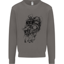 Odin the Viking on Horseback Valhalla Gods Mens Sweatshirt Jumper Charcoal