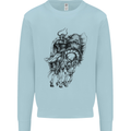 Odin the Viking on Horseback Valhalla Gods Mens Sweatshirt Jumper Light Blue
