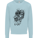 Odin the Viking on Horseback Valhalla Gods Mens Sweatshirt Jumper Light Blue