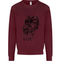 Odin the Viking on Horseback Valhalla Gods Mens Sweatshirt Jumper Maroon