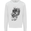 Odin the Viking on Horseback Valhalla Gods Mens Sweatshirt Jumper White
